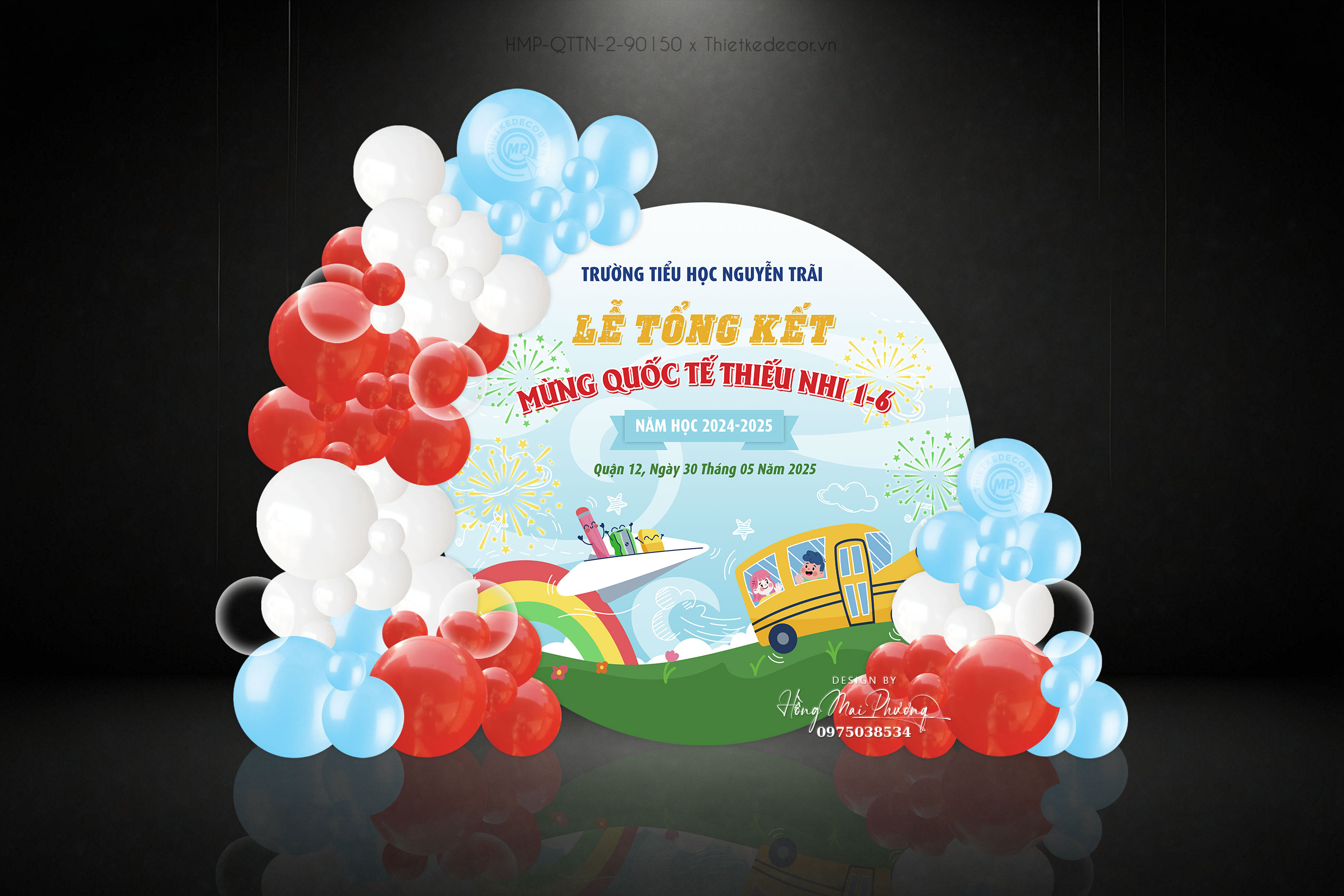 Lễ tổng kết và mừng quốc tế thiếu nhi 1-6 xe bus và máy bay giấy